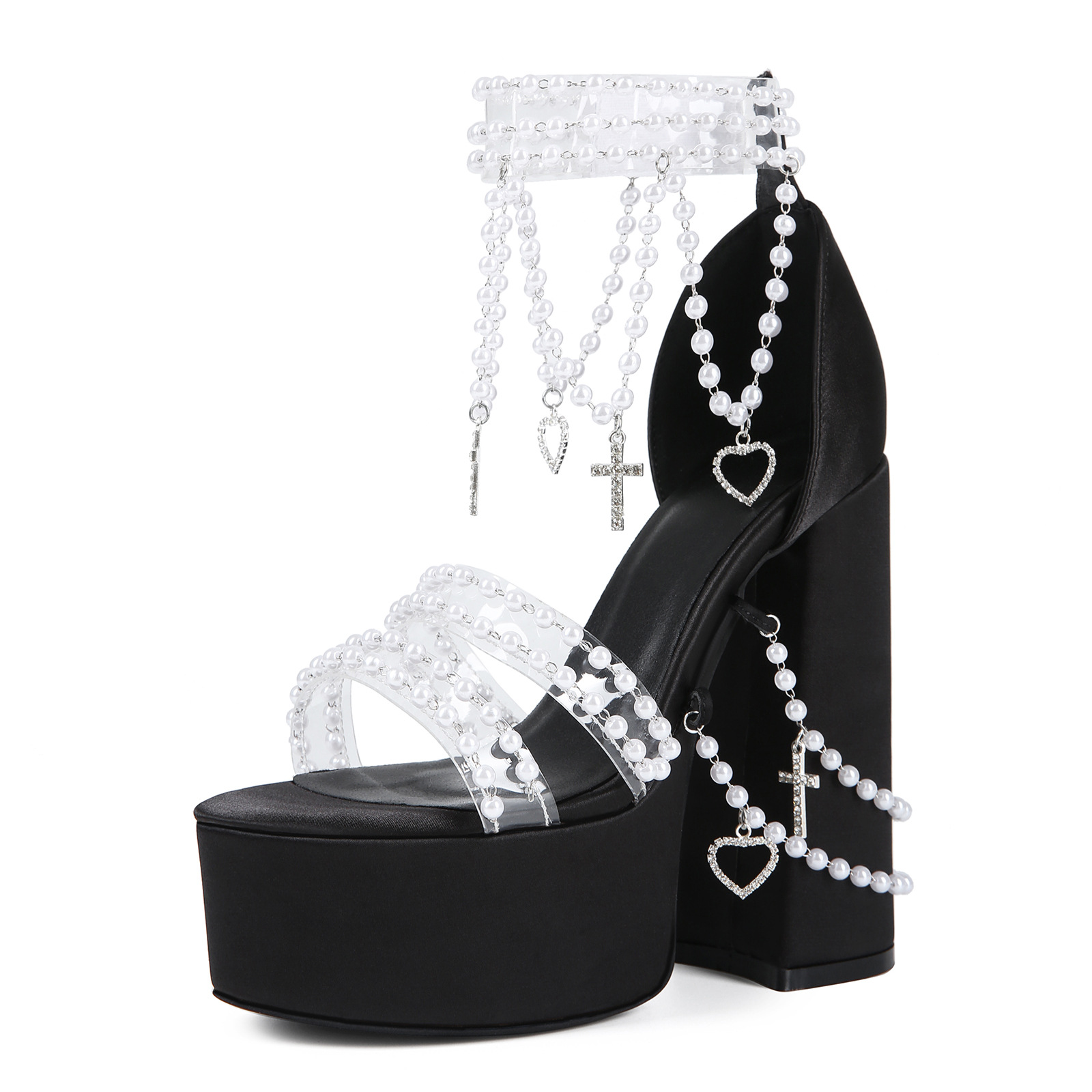 2026 여성용 글래디에이터 앵클 하이힐 샌들 블랙 컷 - Sandal Strappy Heeled 리뷰 및 가격