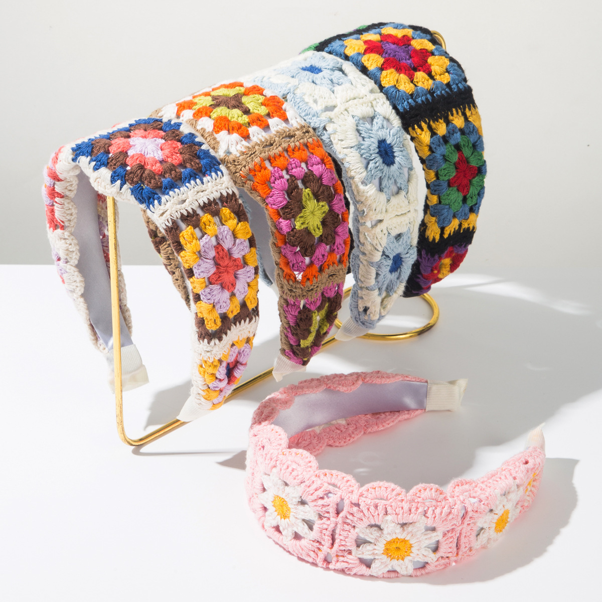 보헤미안 스타일 손뜨개 꽃 머리띠 빈티지 그래니 스퀘어 - Headband Summer Knit 리뷰 및 가격